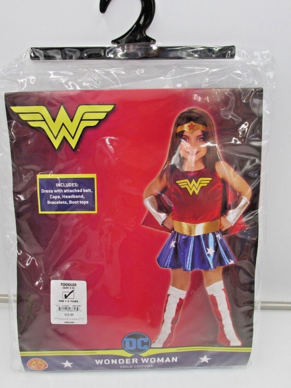 DC Wonder Woman Toddler Costume - Red, Blue, Gold